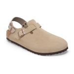 Tokio Taupe Suede Leather