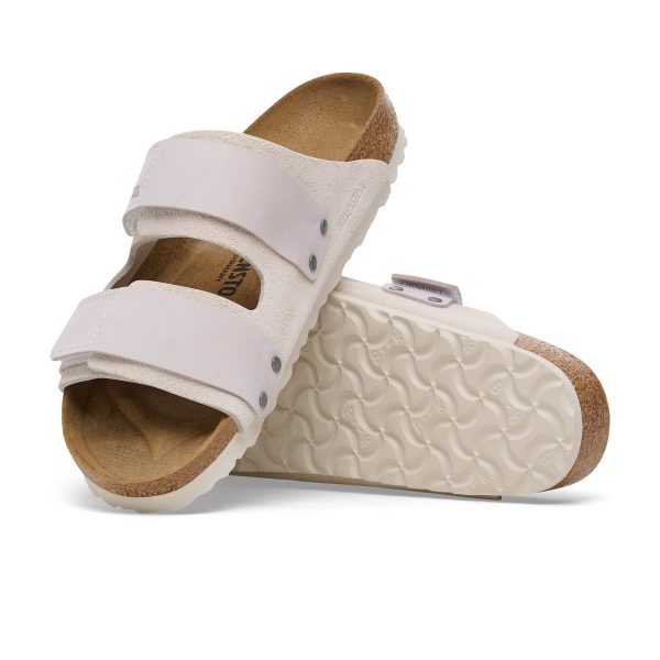 Uji Antique White Suede Leather