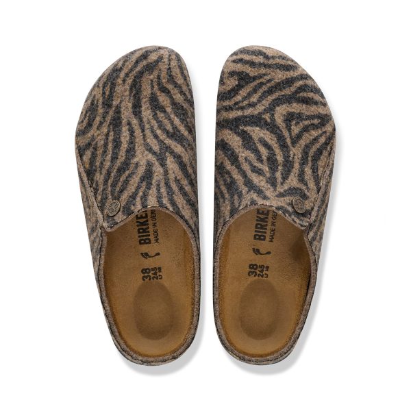 Zermatt Zebra Toffee Melange Wool Felt