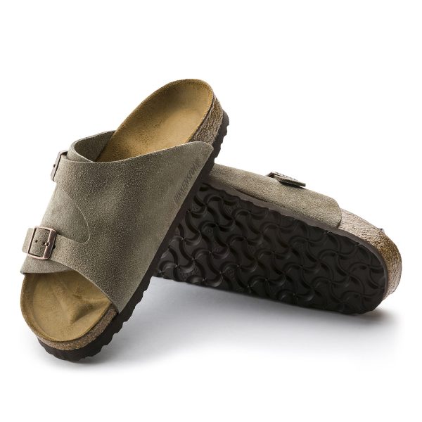 Zurich Taupe Suede Leather