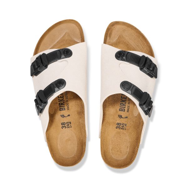 Zurich Tech Antique White Suede Leather