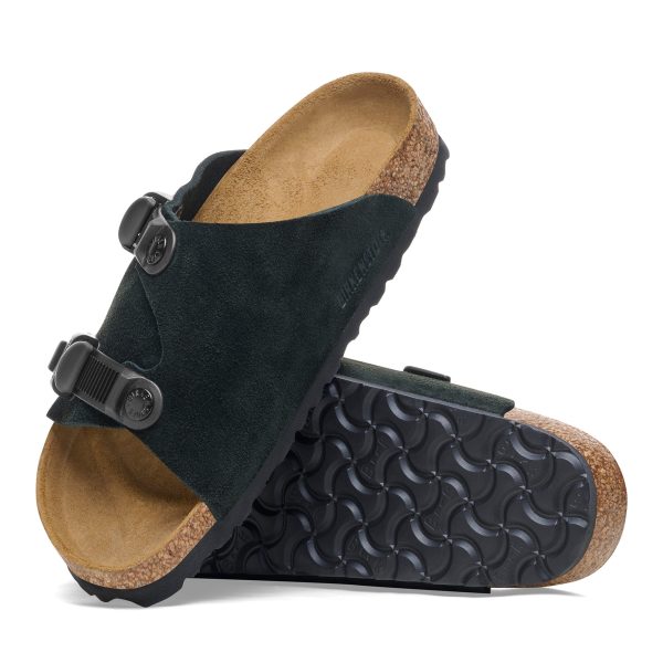 Zurich Tech Black Suede Leather