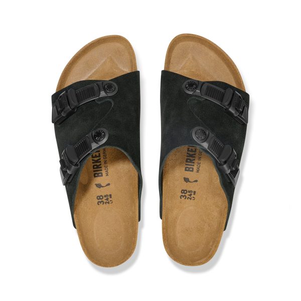Zurich Tech Black Suede Leather